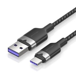 VENTION USB 2.0 A Male to C Male 6A Cable 1.5M Gray Flexible PVC Type (CWBHG) (VENCWBHG)