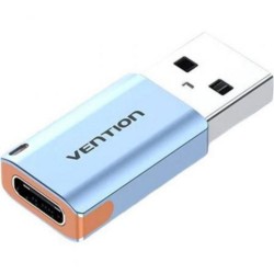 VENTION USB 3.1 Type-C Male to USB Female OTG Adapter with Lanyard Gray Aluminum Alloy Type (CUBH0) (VENCUBH0)