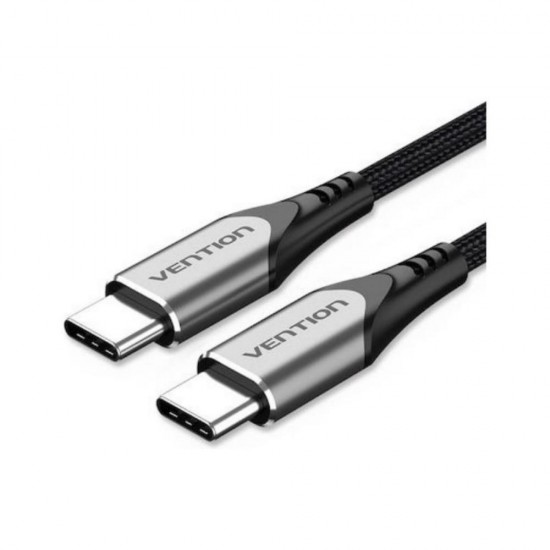 VENTION USB 2.0 Type-C Male to Type-C Male 5A Cable 1M Black Aluminum Alloy Type (TRIBF) (VENTRIBF)