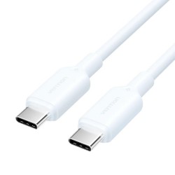VENTION USB 2.0 Type-C Male to Type-C Male 3A Cable 2M White PVC Type (TRCWH) (VENTRCWH)