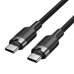 VENTION USB 2.0 Type-C Male to Type-C Male 3A Cable 2M Black PVC Type (TRCBH) (VENTRCBH)
