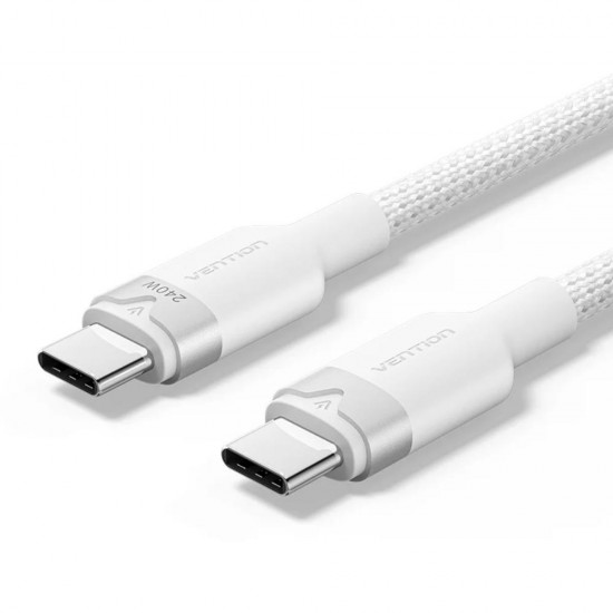 VENTION USB 2.0 C Male to C Male 5A Cable 1M White Flexible PVC Type (TRWWF) (VENTRWWF)