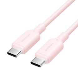 VENTION USB 2.0 C Male to C Male 3A Cable 2M Pink Flexible PVC Type (TRVPH) (VENTRVPH)