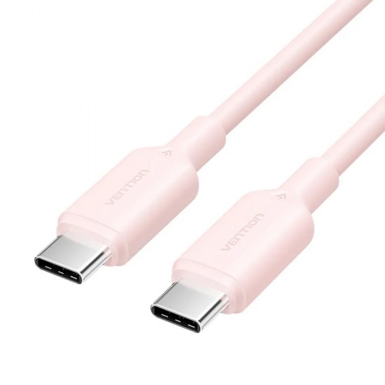 VENTION USB 2.0 C Male to C Male 3A Cable 1M Pink Flexible PVC Type (TRVPF) (VENTRVPF)