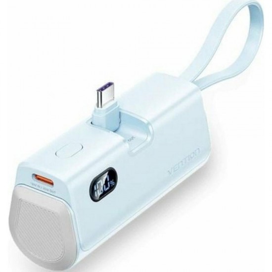 VENTION LED Display 4800mAh Power Bank (USB-C + Lightning + USB-C) 22.5W Blue Foldable USB-C Type (FHQL0) (VENFHQL0) VENTION LED Display 4800mAh Power Bank (USB-C + Lightning + USB-C) 22.5W Blue Foldable USB-C Type (FHQL0) (VENFHQL0)