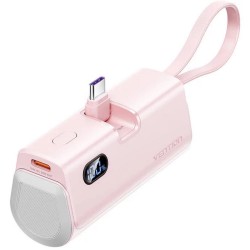 VENTION LED Display 4800mAh Power Bank (USB-C + Lightning + USB-C) 22.5W Pink Foldable USB-C Type (FHQP0) (VENFHQP0) VENTION LED Display 4800mAh Power Bank (USB-C + Lightning + USB-C) 22.5W Pink Foldable USB-C Type (FHQP0) (VENFHQP0)