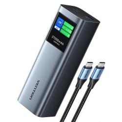VENTION 27000mAh Power Bank (USB-C + USB-C/USB-C/USB-A) 140W Gray LED Display Type (FKEH0) (VENFKEH0) VENTION 27000mAh Power Bank (USB-C + USB-C/USB-C/USB-A) 140W Gray LED Display Type (FKEH0) (VENFKEH0)