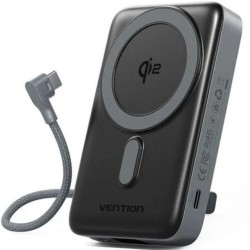 VENTION 10000mAh Magnetic Wireless Power Bank (USB-C + USB-C/USB-C/Wireless) 35W Gray LED Display Type (FKHH0) (VENFKHH0) VENTION 10000mAh Magnetic Wireless Power Bank (USB-C + USB-C/USB-C/Wireless) 35W Gray LED Display Type (FKHH0) (VENFKHH0)