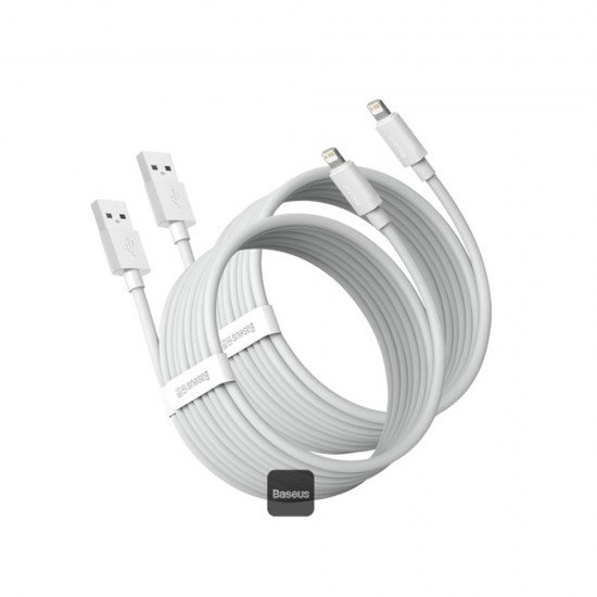 Baseus Wisdom Regular USB to Lightning Cable Λευκό 1.5m 2 Pack (TZCALZJ-02) (BASTZCALZJ02) Baseus Wisdom Regular USB to Lightning Cable Λευκό 1.5m 2 Pack (TZCALZJ-02) (BASTZCALZJ02)