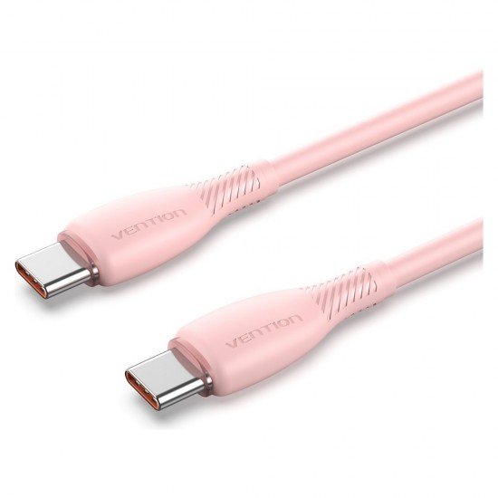 VENTION USB 2.0 C Male to C Male 5A Cable 2M Pink Flexible PVC Type (TRWPH) (VENTRWPH) VENTION USB 2.0 C Male to C Male 5A Cable 2M Pink Flexible PVC Type (TRWPH) (VENTRWPH)