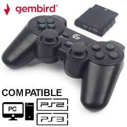 GEMBIRD WIRELESS DUAL VIBRATION GAMEPAD PS2/ PS3 / PC GEMBIRD WIRELESS DUAL VIBRATION GAMEPAD PS2/ PS3 / PC