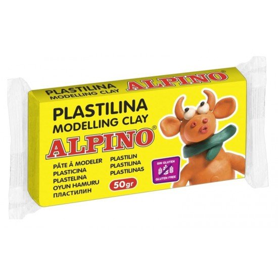 ALPINO πλαστελίνη 088DP00005701, χωρίς γλουτένη, 50γρ, κίτρινη ALPINO πλαστελίνη 088DP00005701, χωρίς γλουτένη, 50γρ, κίτρινη