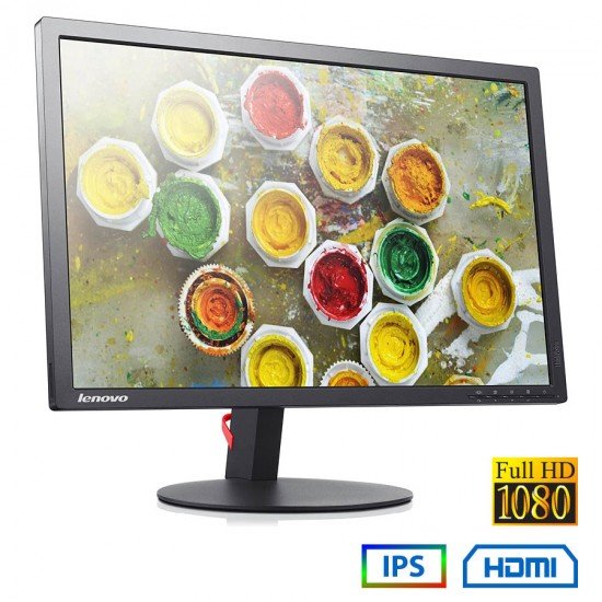 Used (A-) Monitor T2324p IPS LED/Lenovo/23``FHD/1920x1080/Wide/Black/Grade A-/D-SUB & DP & HDMI & US