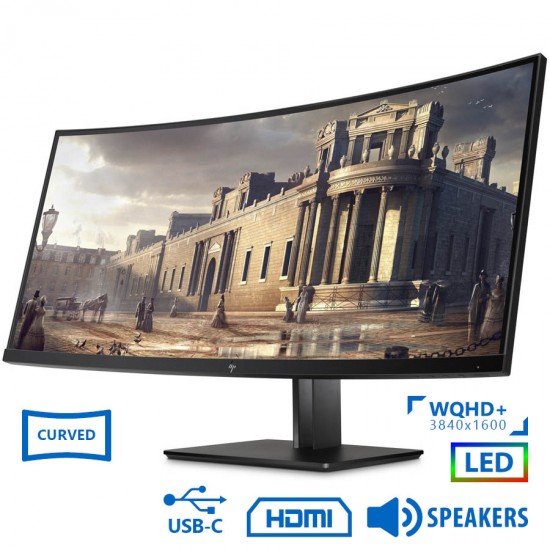 Used (A-) Monitor Z38c Curved LED/HP/38\\"UW-QHD/3840x1600/Black/w/Speakers/Grade A-/DP & HDMI & USB T Used (A-) Monitor Z38c Curved LED/HP/38\\"UW-QHD/3840x1600/Black/w/Speakers/Grade A-/DP & HDMI & USB T