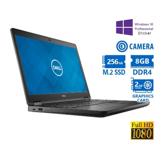 Dell (A-) Latitude 5480 i7-7820HQ/14\\"FHD/8GB DDR4/256GB M.2 SSD/No ODD/GeForce 930MX (2GB)/Camera/10 Dell (A-) Latitude 5480 i7-7820HQ/14\\"FHD/8GB DDR4/256GB M.2 SSD/No ODD/GeForce 930MX (2GB)/Camera/10