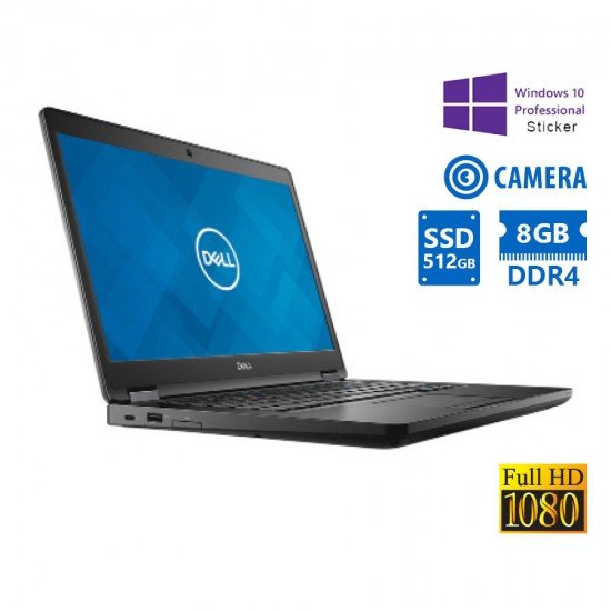 Dell Latitude 5480 i7-7820HQ/14\\"FHD/8GB DDR4/512GB M.2 SSD/No ODD/Camera/10P Grade A Refurbished Lap