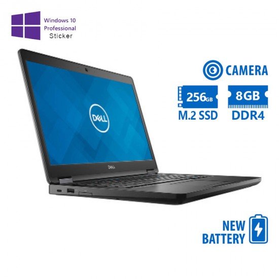 Dell (A-) Latitude 5480 i5-7300U/14\\"/8GB DDR4/256GB M.2 SSD/No ODD/Camera/New Battery/10P Grade A- R Dell (A-) Latitude 5480 i5-7300U/14\\"/8GB DDR4/256GB M.2 SSD/No ODD/Camera/New Battery/10P Grade A- R