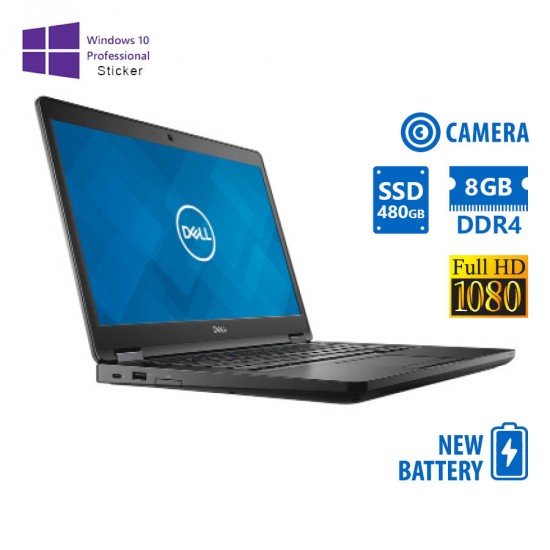 Dell (A-) Latitude 5480 i7-7820HQ/14\\"FHD/8GB DDR4/480GB SSD/No ODD/Camera/New Battery/10P Grade A- R Dell (A-) Latitude 5480 i7-7820HQ/14\\"FHD/8GB DDR4/480GB SSD/No ODD/Camera/New Battery/10P Grade A- R
