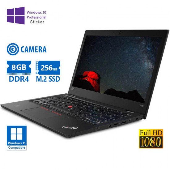 Lenovo (A-) ThinkPad L380 i3-8130U/13.3\\"FHD/8GB DDR4/256GB M.2 SSD/No ODD/Camera/10P Grade A- Refurb Lenovo (A-) ThinkPad L380 i3-8130U/13.3\\"FHD/8GB DDR4/256GB M.2 SSD/No ODD/Camera/10P Grade A- Refurb