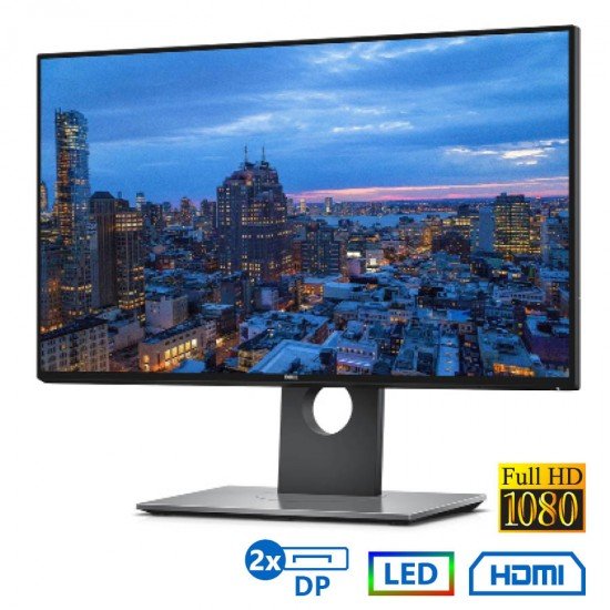 Used (A-) Monitor U2417H LED/Dell/24\\"FHD/1920x1080/Wide/Black/Grade A-/mini DP & 2xDP & HDMI & USB 3 Used (A-) Monitor U2417H LED/Dell/24\\"FHD/1920x1080/Wide/Black/Grade A-/mini DP & 2xDP & HDMI & USB 3