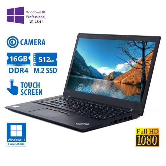 Lenovo ThinkPad T490s i5-8365U/14\\"FHD Touchscreen/16GB DDR4/512GB M.2 SSD/No ODD/Camera/10P Grade A 