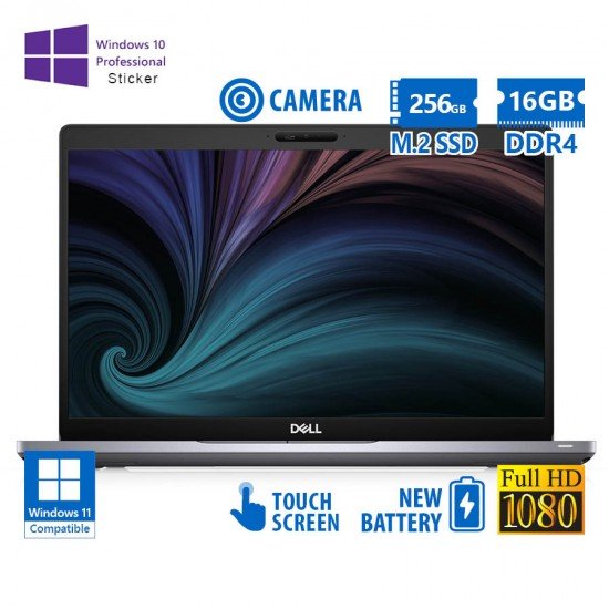 Dell (A-) Latitude 5510 i5-10310U/15.6\\"FHD Touchscreen/16GB DDR4/256GB M.2 SSD/No ODD/Camera/New Bat Dell (A-) Latitude 5510 i5-10310U/15.6\\"FHD Touchscreen/16GB DDR4/256GB M.2 SSD/No ODD/Camera/New Bat