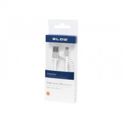 Καλώδιο USB A - Micro USB Spiral 1.5m Λευκό Καλώδιο USB A - Micro USB Spiral 1.5m Λευκό