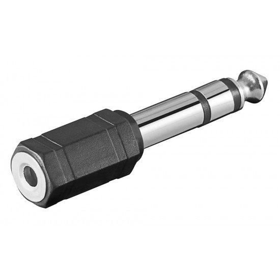 GOOBAY αντάπτορας ήχου 6.35mm σε 3.5mm 11100, μαύρος, 10τμχ GOOBAY αντάπτορας ήχου 6.35mm σε 3.5mm 11100, μαύρος, 10τμχ