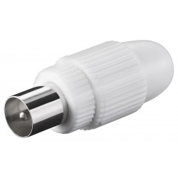 GOOBAY βύσμα coaxial 11500, αρσενικό, λευκό, 10τμχ GOOBAY βύσμα coaxial 11500, αρσενικό, λευκό, 10τμχ
