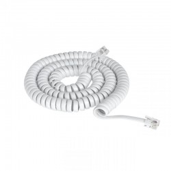 Καλώδιο Ακουστικού 4P4C Spiral Λευκό 4.2m, 4704 Καλώδιο Ακουστικού 4P4C Spiral Λευκό 4.2m, 4704
