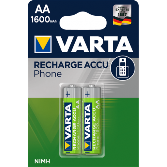 VARTA ΕΠΑΝΑΦΟΡΤΙΖΟΜΕΝΗ συσκ.2 Phone Power 2 AA 1600mAh