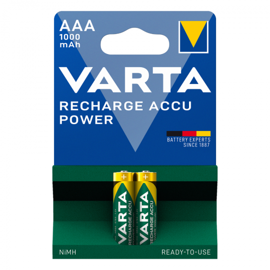 VARTA ΕΠΑΝΑΦΟΡΤΙΖΟΜΕΝΗ 1000mAh συσκ.2 AAA