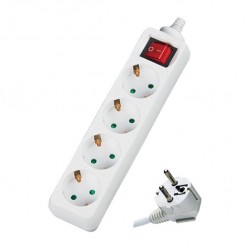 Πολύπριζο με διακόπτη 4 θέσεων 3x1,5mm DMPRO Power