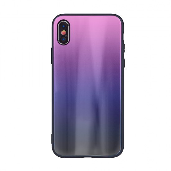 Aurora Glass case for Xiaomi Redmi 9T / Poco M3 pink- black Aurora Glass case for Xiaomi Redmi 9T / Poco M3 pink- black