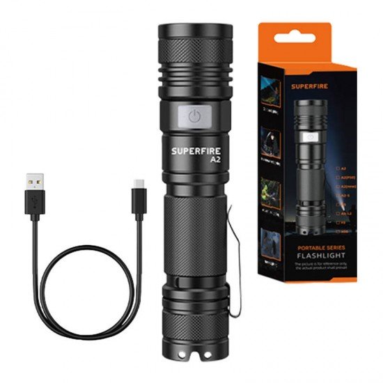 Flashlight Superfire A2, 650lm, USB Flashlight Superfire A2, 650lm, USB