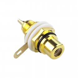 Connector RCA σασί χρυσό-μαύρο
