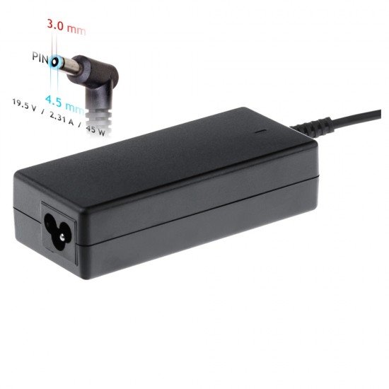 Akyga power supply AK-ND-68 19.5V / 2.31A 45W 4.5 x 3.0 mm + pin DELL 1.2m Akyga power supply AK-ND-68 19.5V / 2.31A 45W 4.5 x 3.0 mm + pin DELL 1.2m