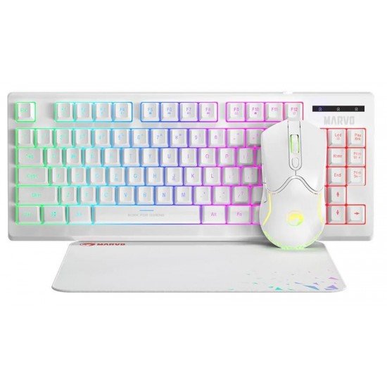 MARVO CM310 GAMING SET, ΠΛΗΚΤΡΟΛΟΓΙΟ+ΠΟΝΤΙΚΙ+MOUSEPAD, ΛΕΥΚΟ MARVO CM310 GAMING SET, ΠΛΗΚΤΡΟΛΟΓΙΟ+ΠΟΝΤΙΚΙ+MOUSEPAD, ΛΕΥΚΟ