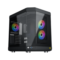 Xigmatek Cubi Black , 6x προ-εγκατεστημένα RGB FANS , Full Tempered glass Xigmatek Cubi Black , 6x προ-εγκατεστημένα RGB FANS , Full Tempered glass