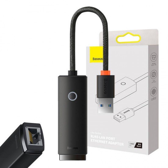 Baseus Αντάπτορας Δικτύου Lite Series USB σε RJ45 (Μαύρο) Baseus Αντάπτορας Δικτύου Lite Series USB σε RJ45 (Μαύρο)