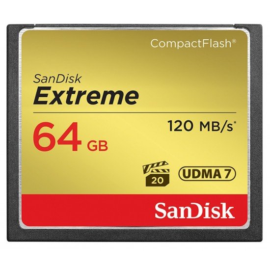 SanDisk Compact Flash Extreme 64GB 120/85MBs SanDisk Compact Flash Extreme 64GB 120/85MBs