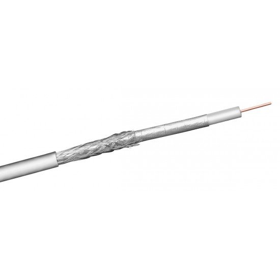 GOOBAY καλώδιο κεραίας 27528, 100dB, 75Ω, CCS, 100m, λευκό GOOBAY καλώδιο κεραίας 27528, 100dB, 75Ω, CCS, 100m, λευκό