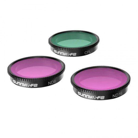 Set of 3 filters CPL+ND8+ND16 Sunnylife for Insta360 GO 3/2 Set of 3 filters CPL+ND8+ND16 Sunnylife for Insta360 GO 3/2