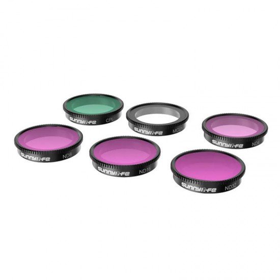 Set of 6 filters MCUV+CPL+ND4+ND8+ND16+ND32 Sunnylife for Insta360 GO 3/2 Set of 6 filters MCUV+CPL+ND4+ND8+ND16+ND32 Sunnylife for Insta360 GO 3/2