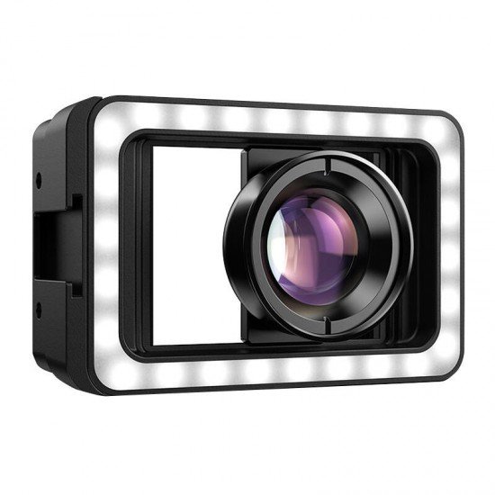 Mobile lens APEXEL APL-HB100FL23 100mm macro with LED (black) Mobile lens APEXEL APL-HB100FL23 100mm macro with LED (black)