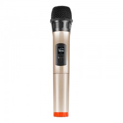 Wireless dynamic microphone UHF PULUZ PU628J 3.5mm (gold)