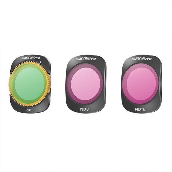 3 filters CPL+ND8+ND16 Sunnylife for Pocket 3 3 filters CPL+ND8+ND16 Sunnylife for Pocket 3