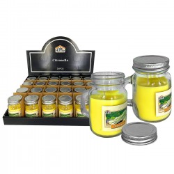 Κερί Σιτρονέλας σε Γυάλινο Ποτήρι με Καπάκι 8,5x6cm 210g Gross, 90g net Homie 57501 Κερί Σιτρονέλας σε Γυάλινο Ποτήρι με Καπάκι 8,5x6cm 210g Gross, 90g net Homie 57501