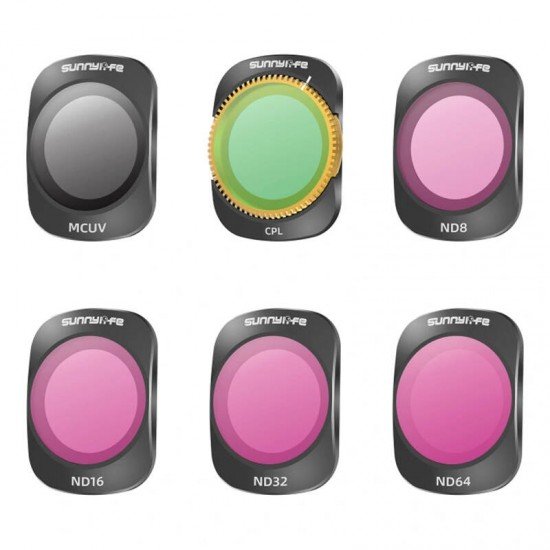 6 filters MCUV CPL ND8/16/32/64 Sunnylife for Pocket 3 6 filters MCUV CPL ND8/16/32/64 Sunnylife for Pocket 3