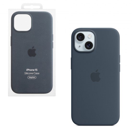 ΘΗΚΗ IPHONE 15 MT0N3ZM/A SILICONE MAGSAFE COVER STORM BLUE PACKING OR ΘΗΚΗ IPHONE 15 MT0N3ZM/A SILICONE MAGSAFE COVER STORM BLUE PACKING OR